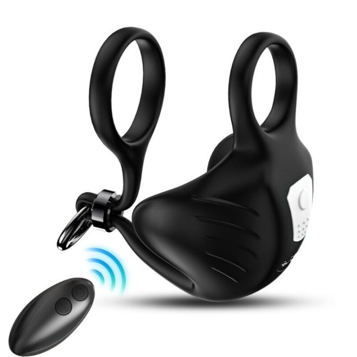 Manta Scrotum Vibrator Ring mit Fernbedienung Schwarz von Armony For Him | Fesselliebe.de