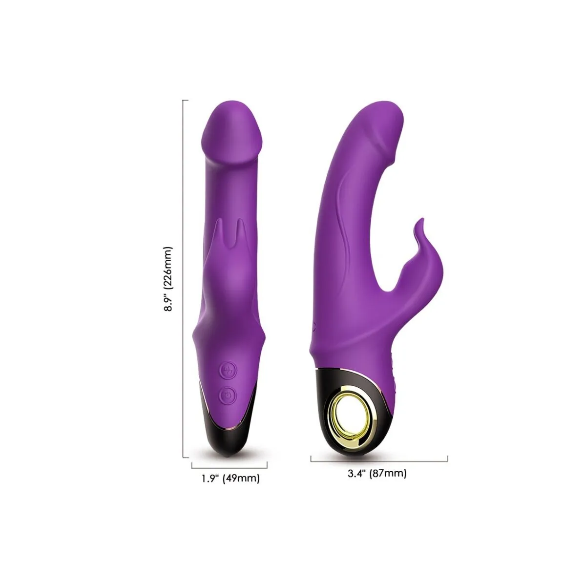 Meteror Dildo Vibrator Rabbit Lila von Armony Vibrators | Fesselliebe.de