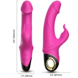 Meteror Dildo Vibrator Rabbit Rotator Fuchsia von Armony Vibrators | Fesselliebe.de