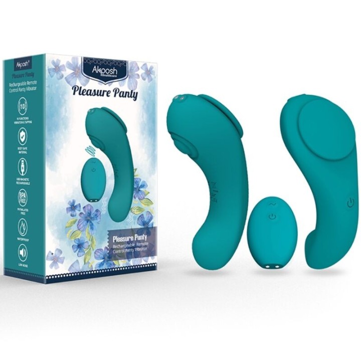 Pleasure Panty Vibrator mit Fernbedienung 3 Geschwindigkeiten Grün von Armony Wearables | Fesselliebe.de