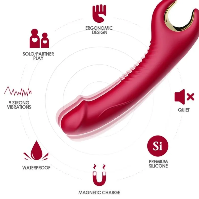 Prince Dildo Vibrator & Rotator Rot von Armony Vibrators | Fesselliebe.de