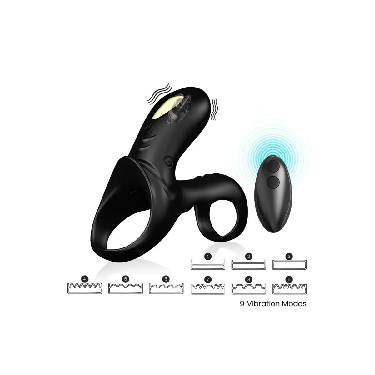 Ranger Doppelvibratorring für Paare Schwarz von Armony For Him | Fesselliebe.de