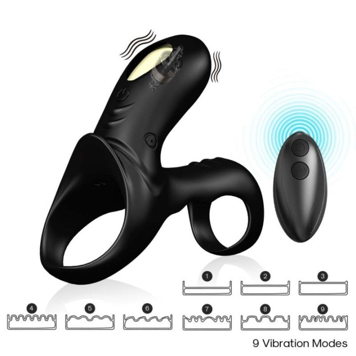 Ranger Doppelvibratorring für Paare Schwarz von Armony For Him | Fesselliebe.de