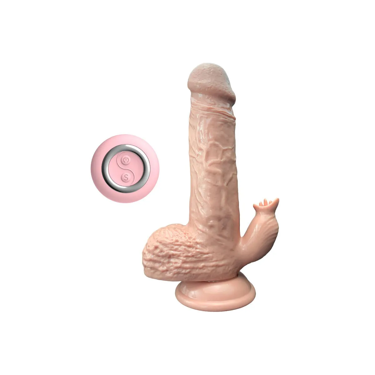 Realistischer Vibrator & Stoßdildo mit Zungenstimulator 19 cm von Armony Vibrators | Fesselliebe.de