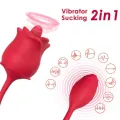 Rosa 2-In-1-Saugstimulator & Vibrator 10 Modi mit Rotem Schwanz von Armony Stimulators