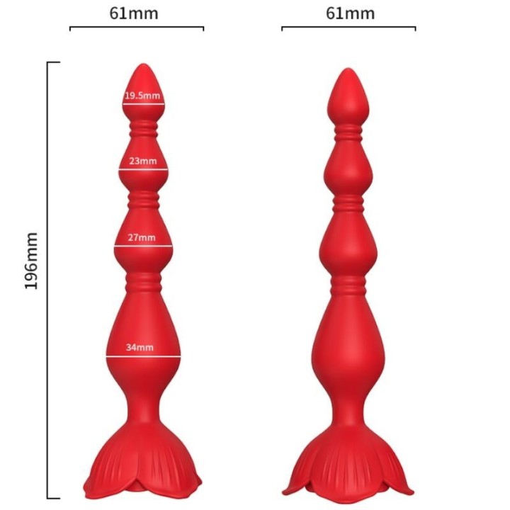 Rosa Vibrator Pagoda & Anal Plug Rot von Armony Anal | Fesselliebe.de