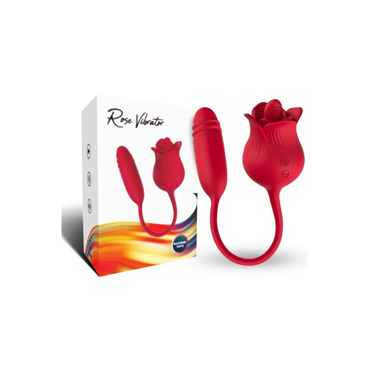 Roselip Leckt Vibrierenden Clit und Vibrator Rot von Armony Stimulators | Fesselliebe.de