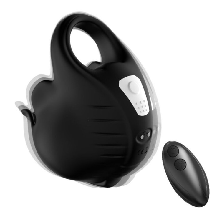 Schröpfen Vibratorring mit Fernbedienung Schwarz von Armony For Him | Fesselliebe.de