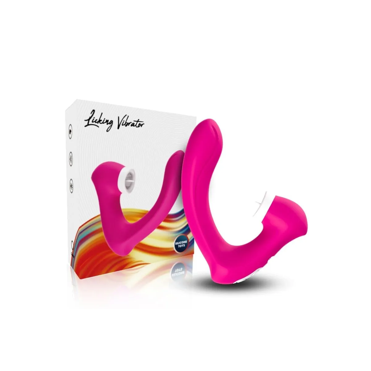 Secretkiss Lecken Vibrierende Klitoris & Vibrator Gebogenes Fuchsia von Armony Stimulators | Fesselliebe.de