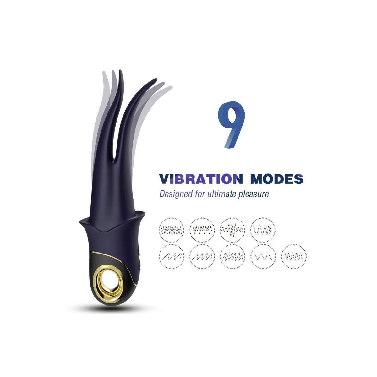 Shadow Vibrator Doppelkopf Teasing Blau von Armony Vibrators | Fesselliebe.de