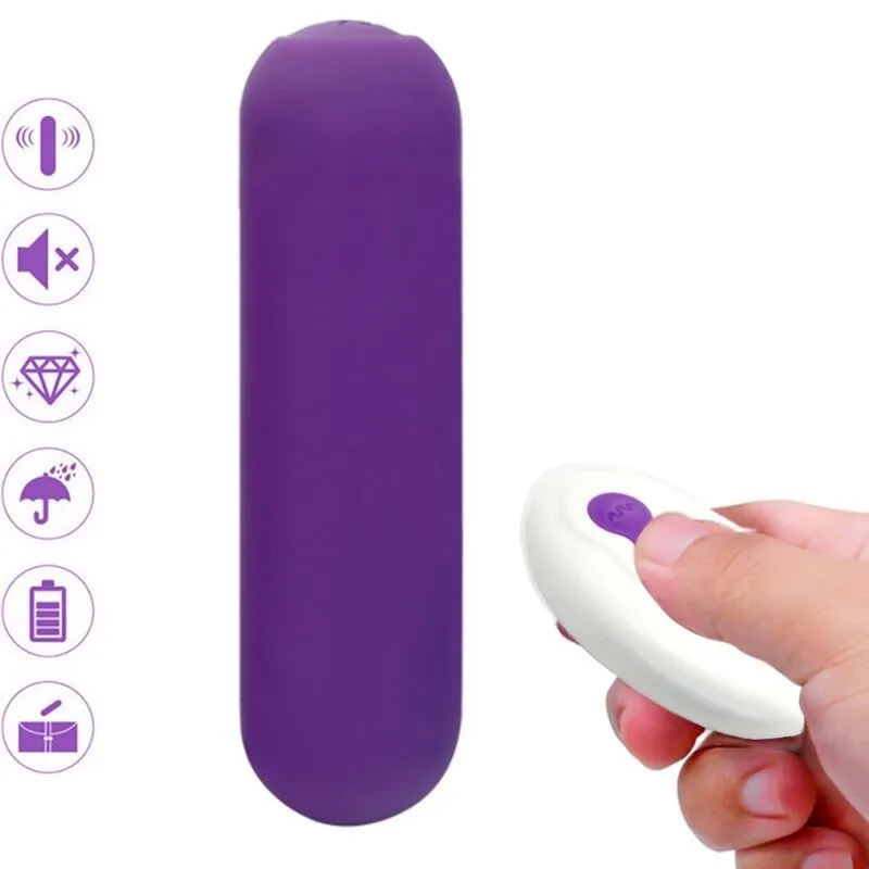 Splash Joie Vibrator Bullet Silikon mit Fernbedienung 10 Vibrationen 75 X 19 cm Lila von Armony Stimulators | Fesselliebe.de