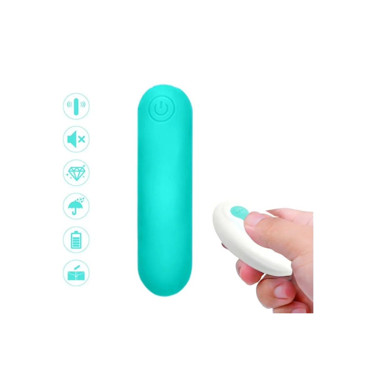 Splash Joline Vibrator Bullet Silikon mit Fernbedienung 10 Vibrationen 65 X 15 cm Grün von Armony Stimulators | Fesselliebe.de