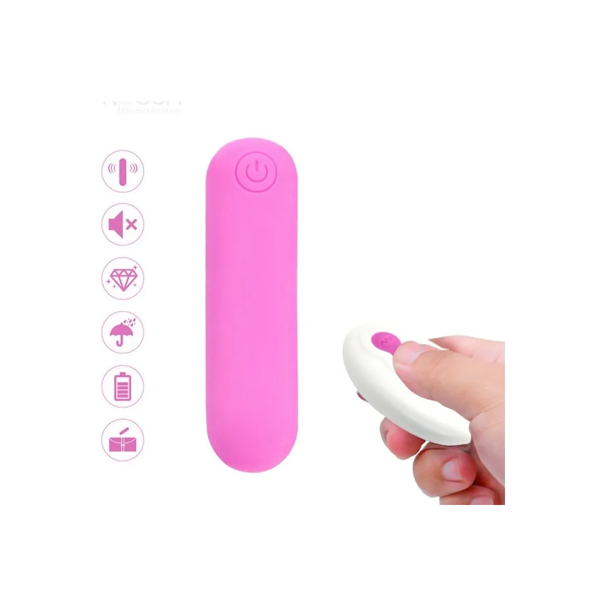 Splash Joline Vibrator Bullet Silikon mit Fernbedienung 10 Vibrationen 65 X 15 cm Rosa von Armony Stimulators | Fesselliebe.de