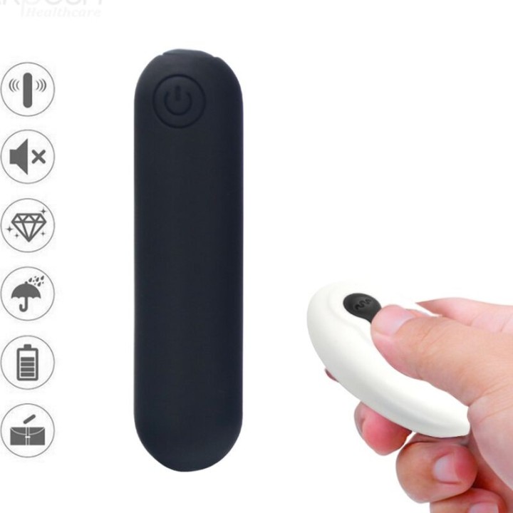 Splash Joline Vibrator Bullet Silikon mit Fernbedienung 10 Vibrationen 65 X 15 cm Schwarz von Armony Stimulators | Fesselliebe.de