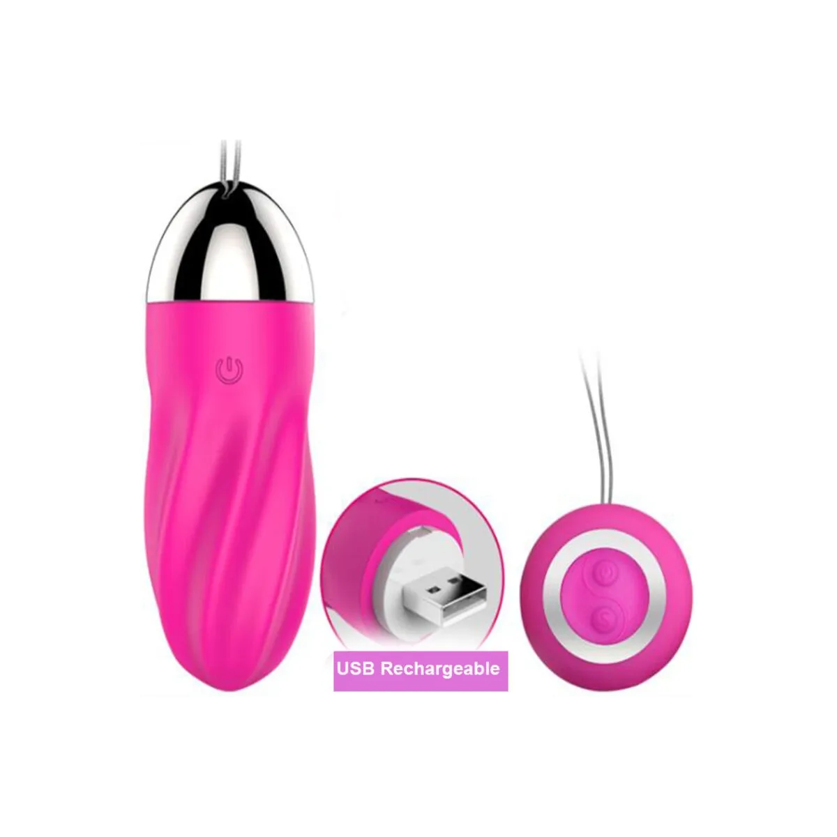 Sweety Spiral Vibrierendes Ei mit Fernbedienung Rosa von Armony Stimulators | Fesselliebe.de