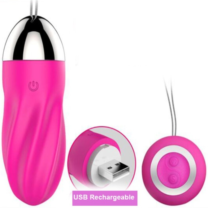 Sweety Spiral Vibrierendes Ei mit Fernbedienung Rosa von Armony Stimulators | Fesselliebe.de