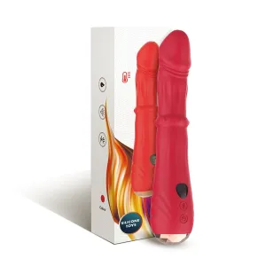Thermo-Einstellbarer Punkt-A-Stimulator-Vibrator-Dildo Rot von Armony Vibrators | Fesselliebe.de