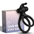 Traveller Doppel-Vibratorring für Paare Rabbit Schwarz von Armony For Him