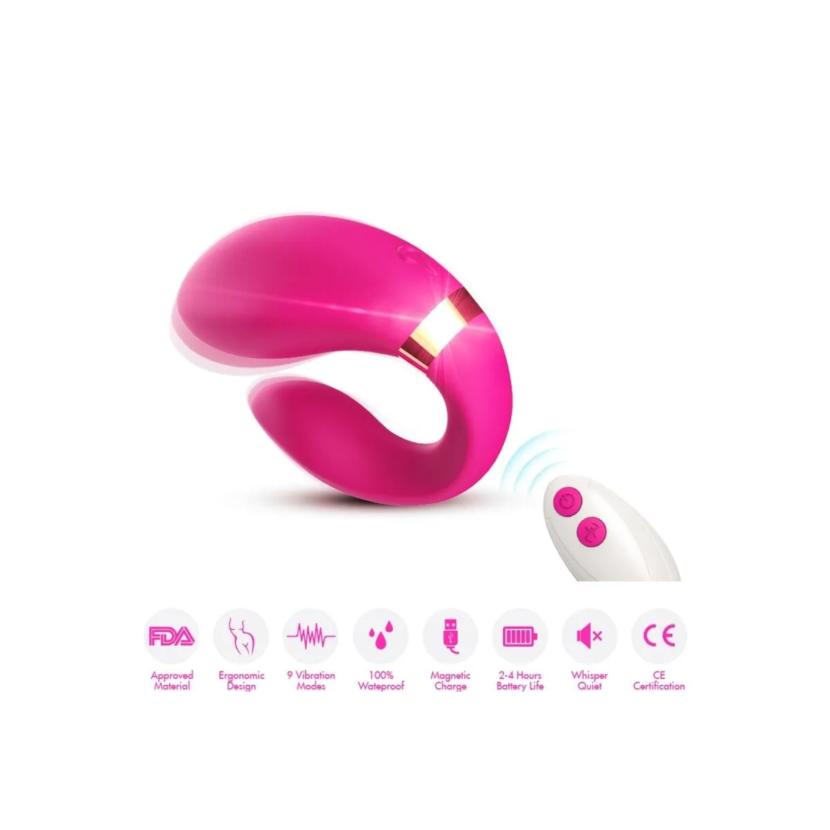 Vibrator für Paare mit Fernbedienung Fuchsia von Armony For Couples | Fesselliebe.de