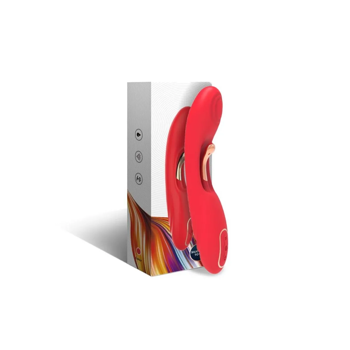 Vibrator mit Oszillierender Zunge Rot von Armony Vibrators | Fesselliebe.de