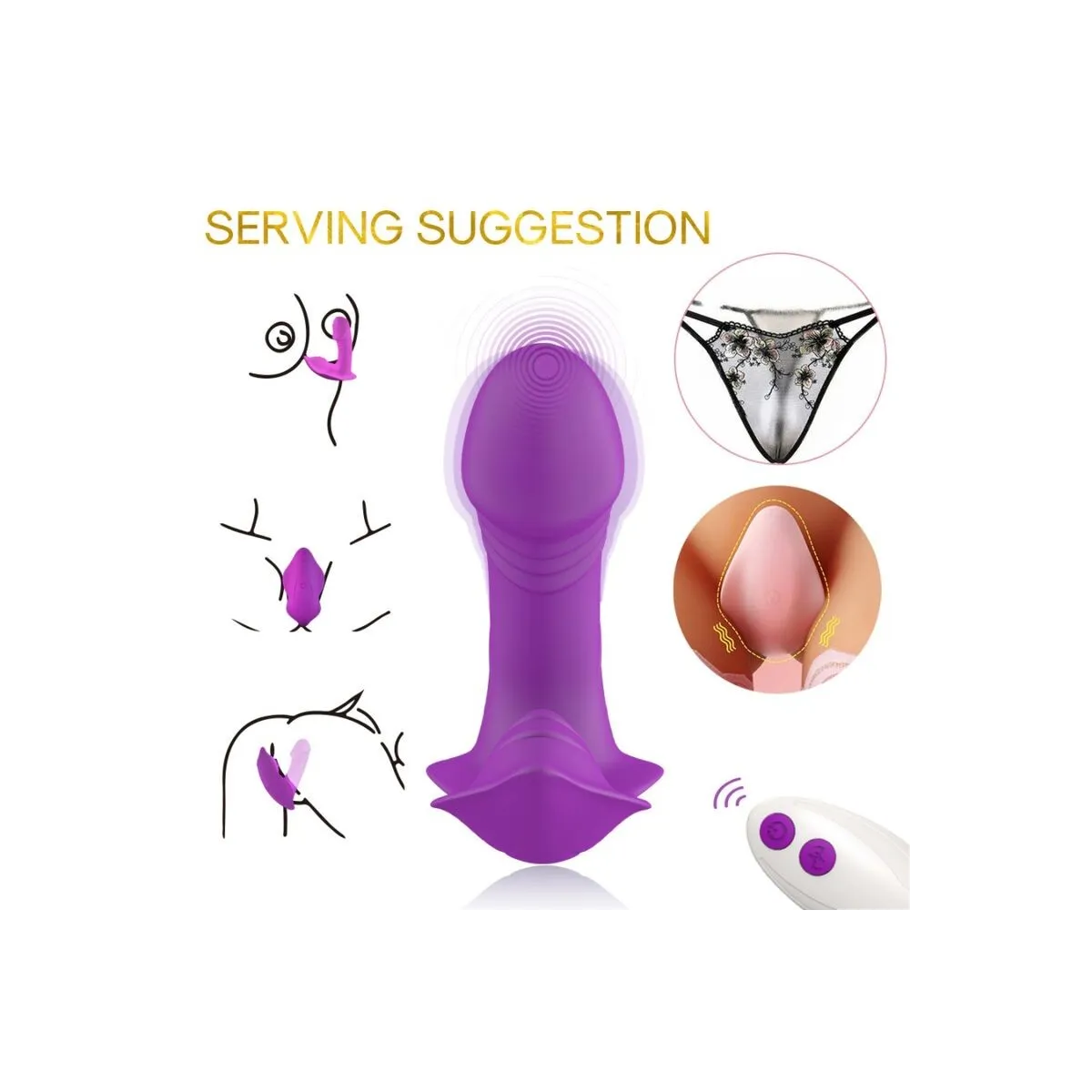 Whistle Vibrator Introducible mit Fernbedienung Lila von Armony Wearables | Fesselliebe.de