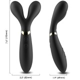 Y-Wand Massager & Vibrator Doppelkopf Schwarz von Armony Massagers | Fesselliebe.de