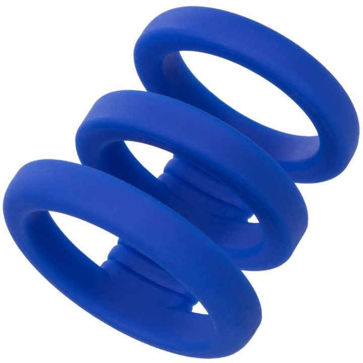 Admiral Dreifach-Cock-Cage Blau von Calexotics | Fesselliebe.de