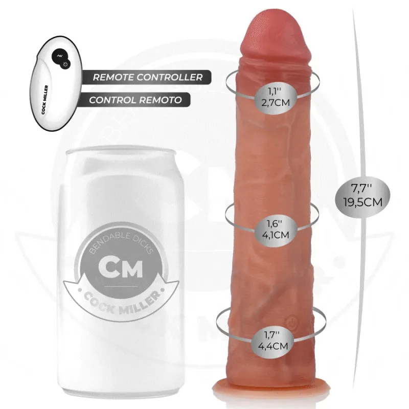 Hyperrealistischer Dildo mit Saugnäpfen und Stossfunktion mit Fernbedienung 19,5 cm von Cock Miller | Fesselliebe.de