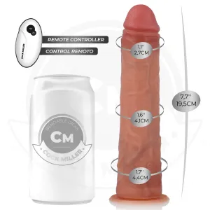Hyperrealistischer Dildo mit Saugnäpfen und Stossfunktion mit Fernbedienung 19,5 cm von Cock Miller | Fesselliebe.de