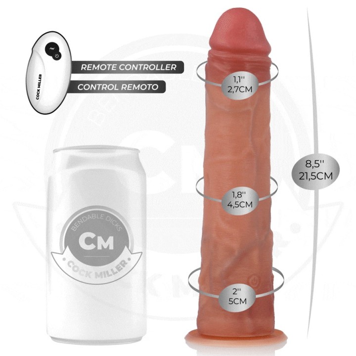 Hyperrealistischer Dildo mit Saugnäpfen und Stossfunktion mit Fernbedienung 21,5 cm von Cock Miller | Fesselliebe.de