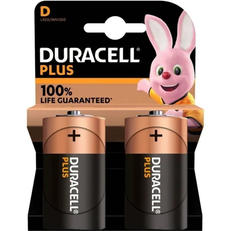 Plus Power 100 Alkaline Batterie D Lr20 2 Stück von Duracell | Fesselliebe.de
