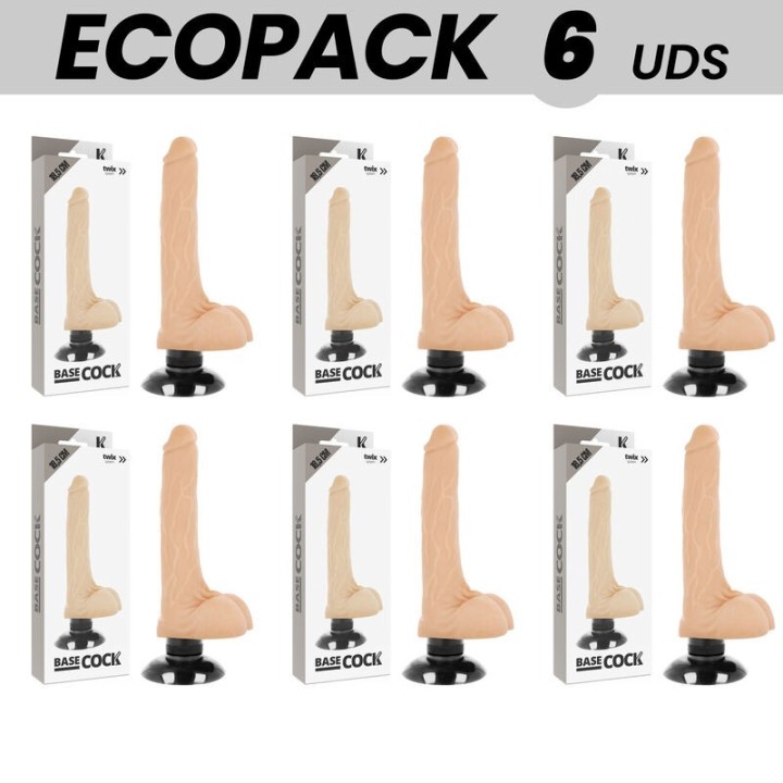 Basecock Realistischer Vibrator 2-1 natürlich 18,5 cm -O- 4 cm von Basecock | Fesselliebe.de