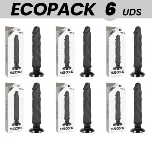 Basecock Realistischer Vibrator 2-1 Schwarz 20 cm -O- 4 cm von Basecock | Fesselliebe.de