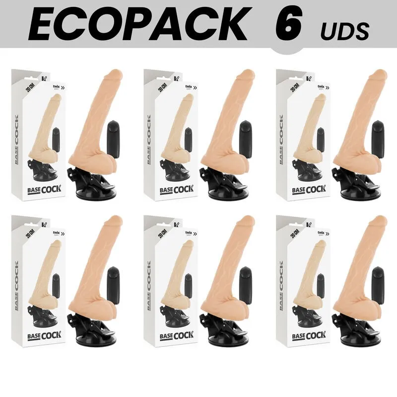 Basecock Realistischer Vibrator mit Fernbedienung mit Hoden 20 cm -O- 4 cm von Basecock | Fesselliebe.de