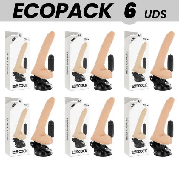 Basecock Realistischer Vibrator mit Fernbedienung mit Hoden 20 cm -O- 4 cm von Basecock | Fesselliebe.de