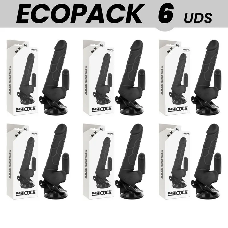 Basecock Realistischer Vibrator mit Fernbedienung Schwarz 18,5 cm -O- 4cm von Basecock | Fesselliebe.de