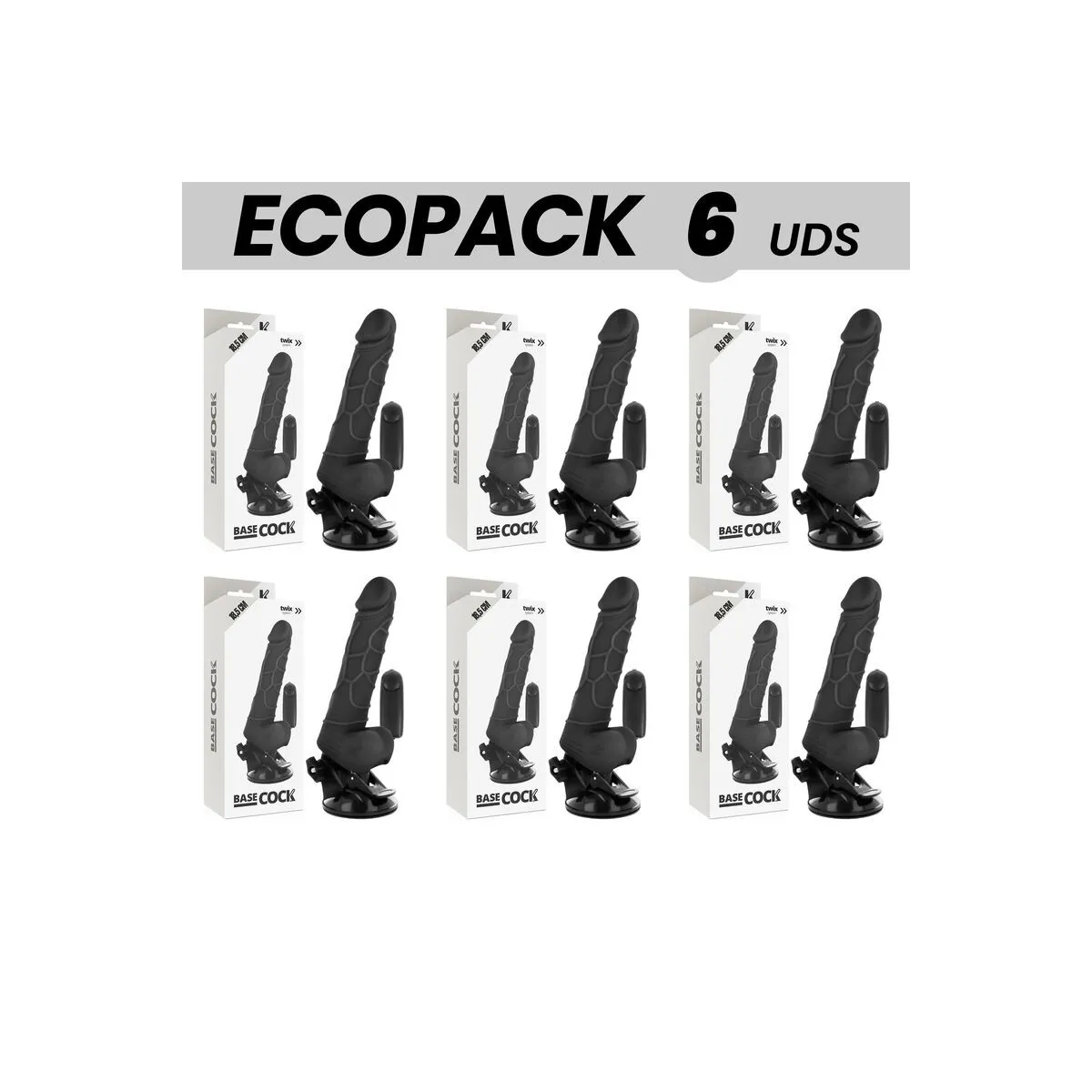 Basecock Realistischer Vibrator mit Fernbedienung Schwarz 18,5 cm -O- 4cm von Basecock | Fesselliebe.de