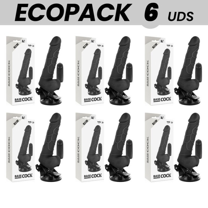 Basecock Realistischer Vibrator mit Fernbedienung Schwarz 18,5 cm -O- 4cm von Basecock | Fesselliebe.de