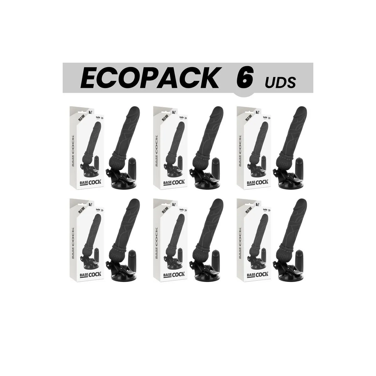 Basecock Realistischer Vibrator mit Fernbedienung Schwarz 19,5 cm -O- 4 cm von Basecock | Fesselliebe.de