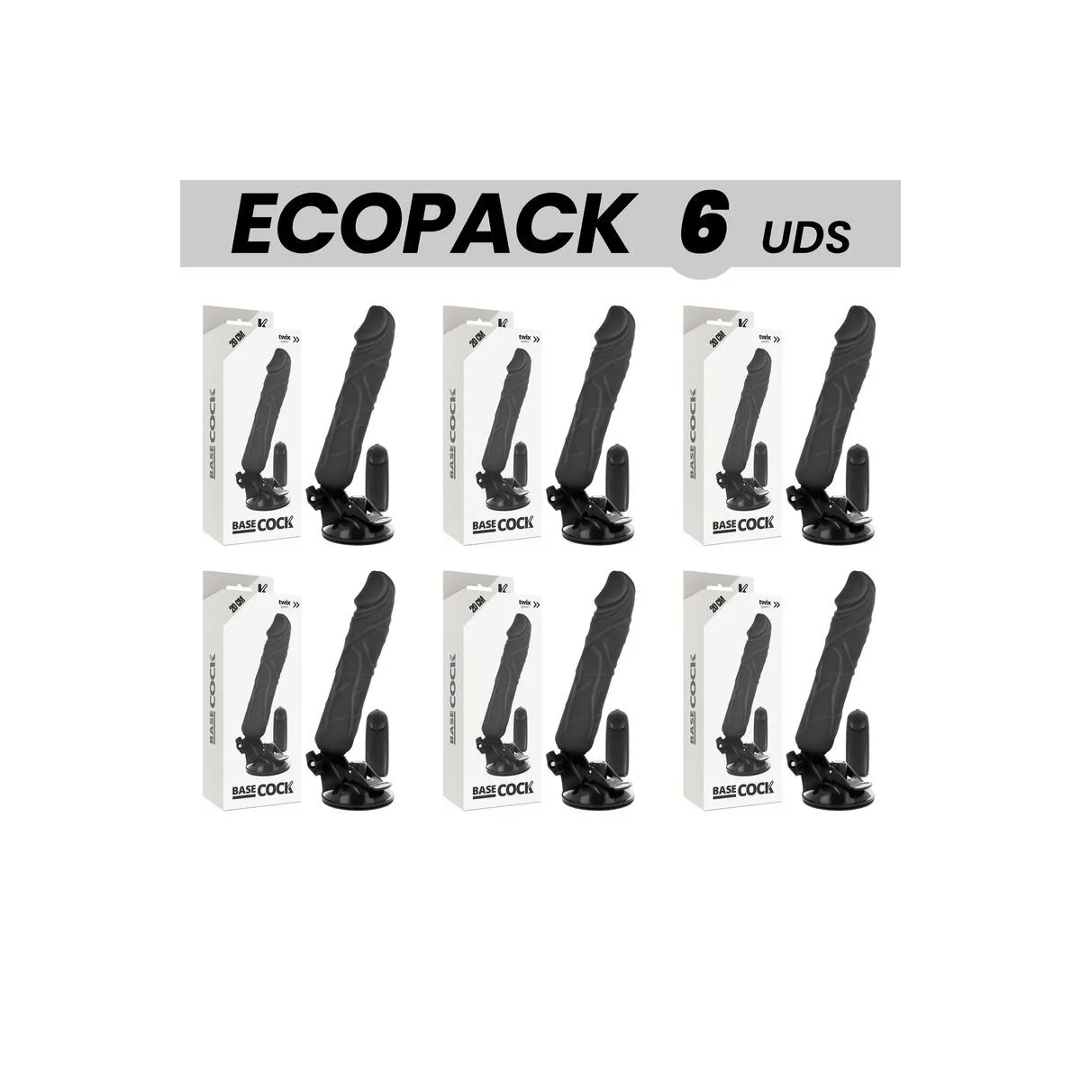 Basecock Realistischer Vibrator mit Fernbedienung Schwarz 20 cm -O- 4 cm von Basecock | Fesselliebe.de