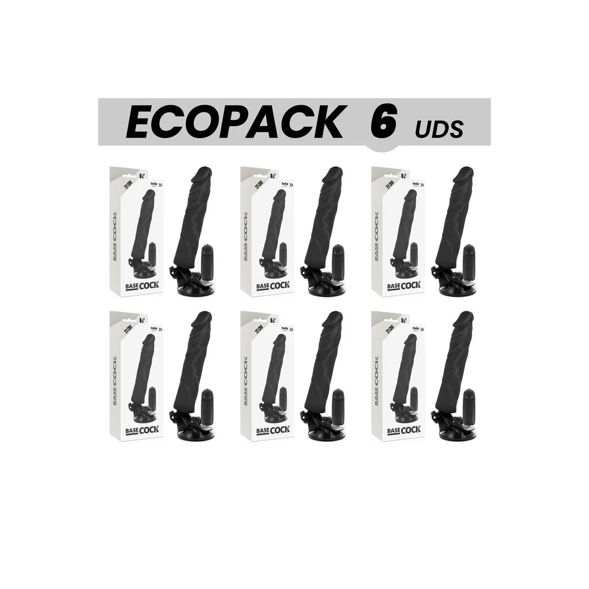 Basecock Realistischer Vibrator mit Fernbedienung Schwarz 21 cm -O- 4 cm von Basecock | Fesselliebe.de