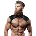 Herrenbrigade Verstellbarer Halsharness aus Ökoleder von Fetish Submissive Attitude