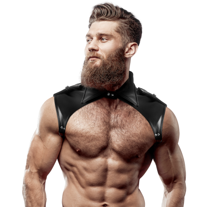 Herrenbrigade Verstellbarer Halsharness aus Ökoleder von Fetish Submissive Attitude | Fesselliebe.de