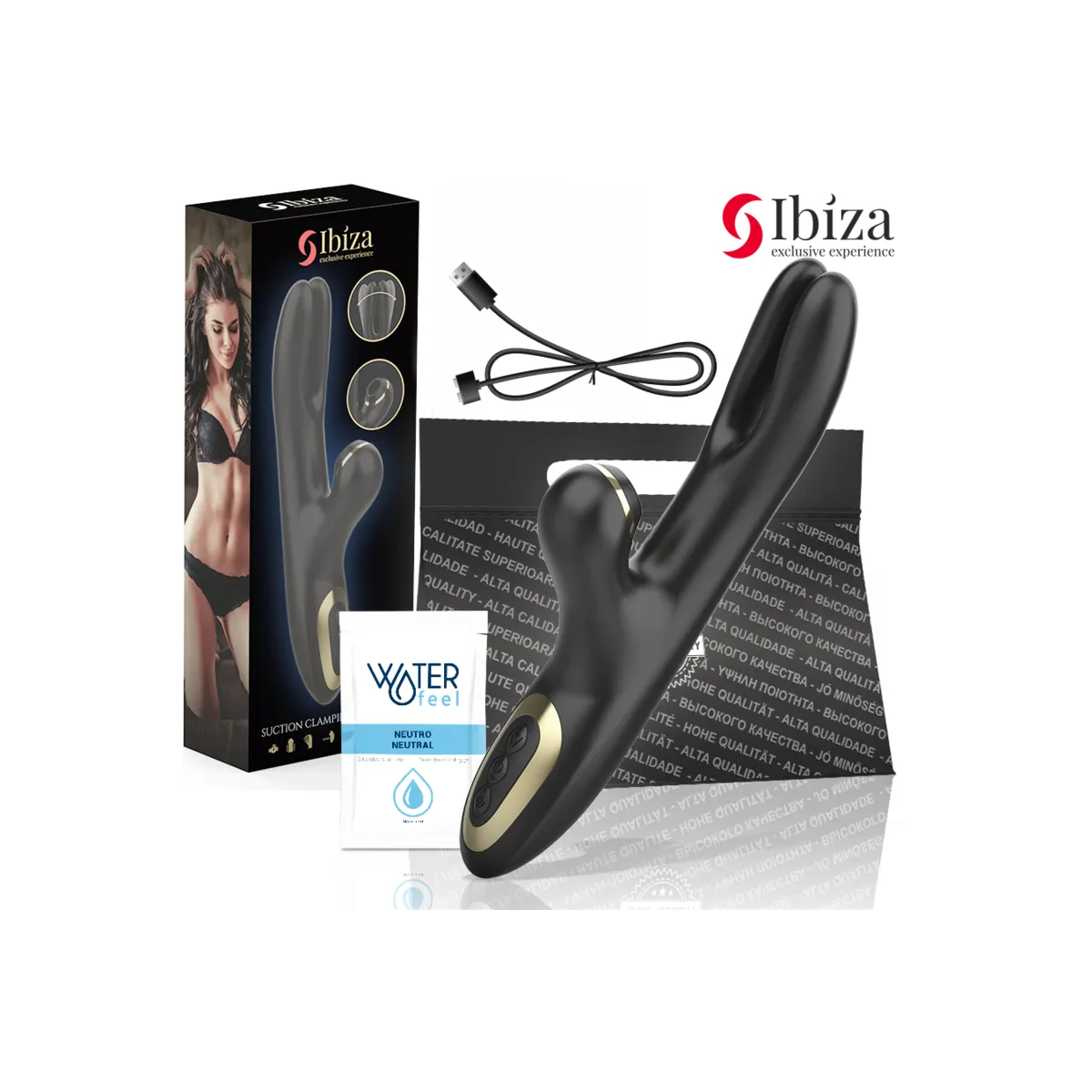 Doppelvibrator Klemme Schwarz von Ibiza | Fesselliebe.de