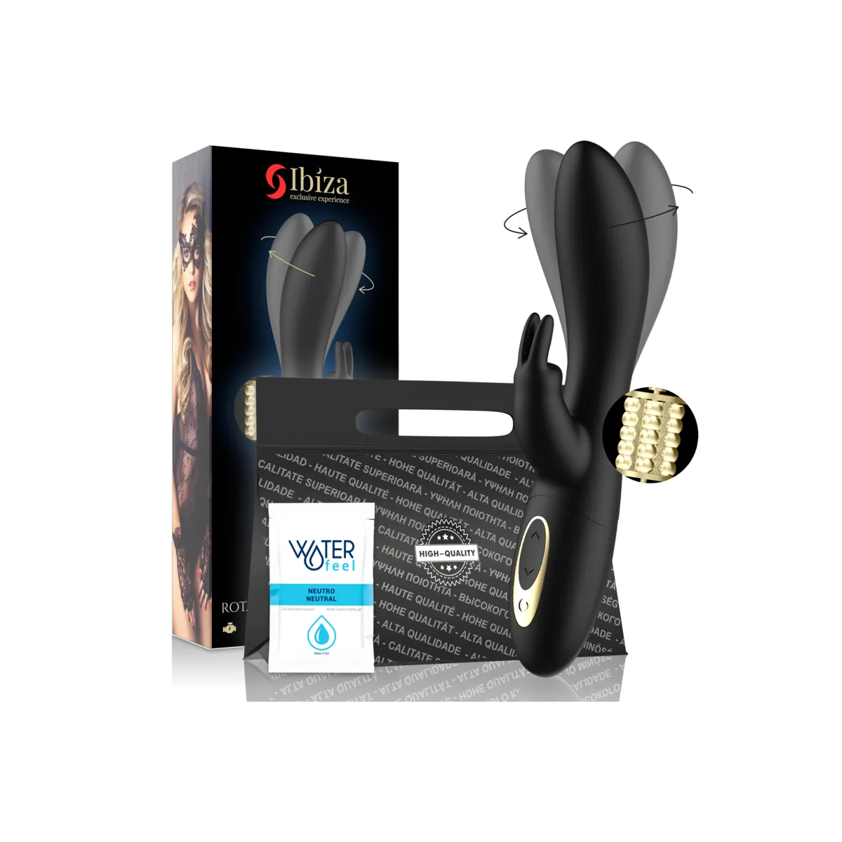 Kraftvoller Perlenrotator mit Rabbit von Ibiza | Fesselliebe.de