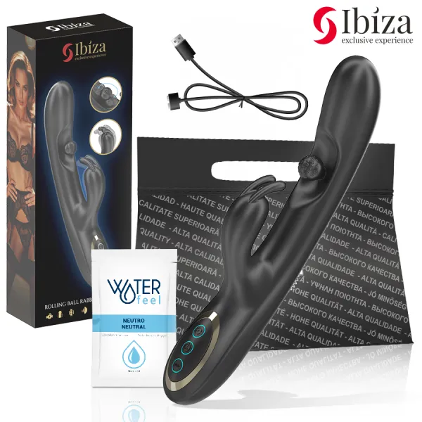 Leistungsstarker Rabbit-Vibrator mit Massage-Rollenperle von Ibiza | Fesselliebe.de
