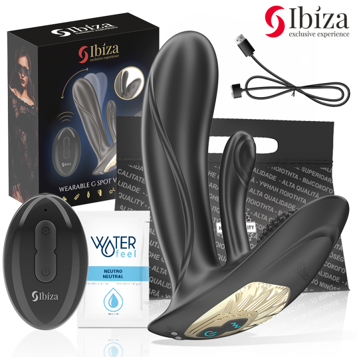Tragbarer Vibrator mit G-Punkt- und Klitorisstimulation mit Fernbedienung von Ibiza | Fesselliebe.de