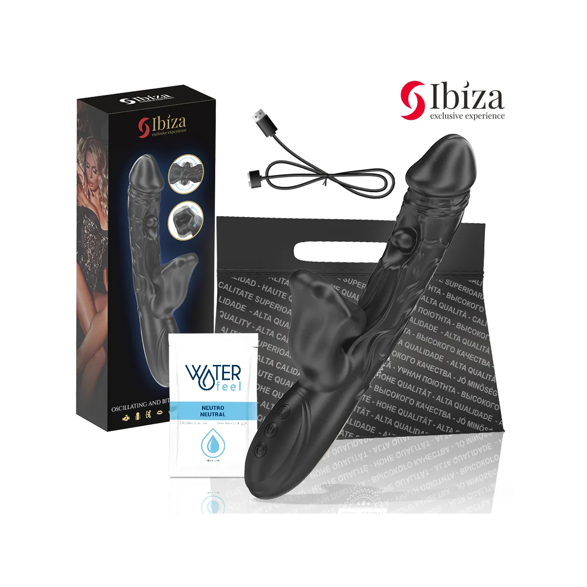 Vibrator und Klitoris-Stimulator mit Beiss- und Rotationseffekt von Ibiza | Fesselliebe.de
