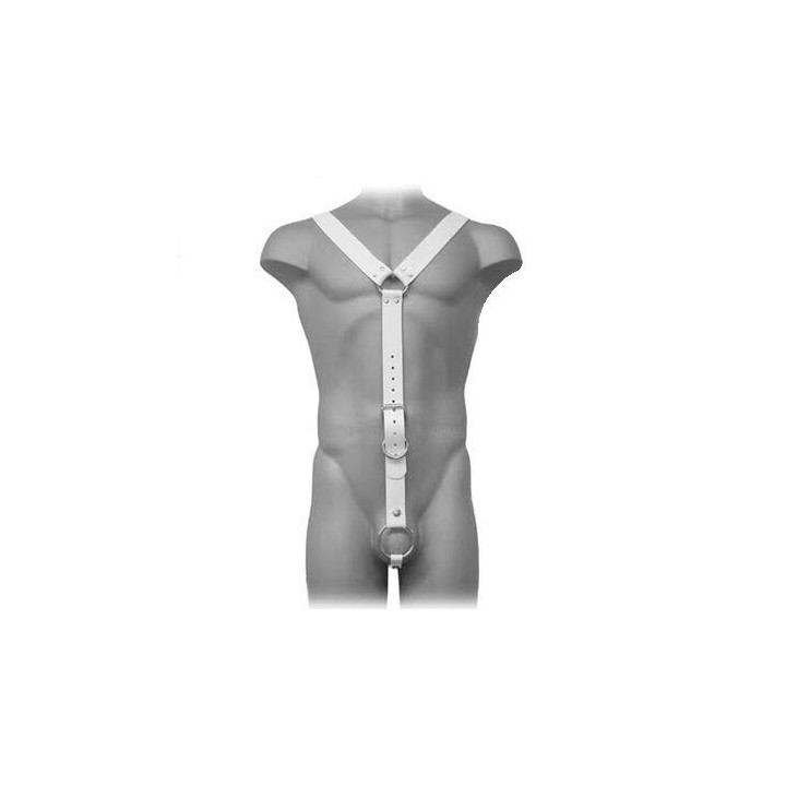 Harness Herren Weiss von Leather Body | Fesselliebe.de