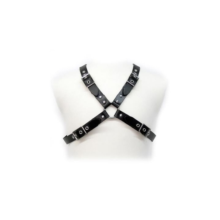 Schwarzer Schnalle Harness für Männer von Leather Body | Fesselliebe.de